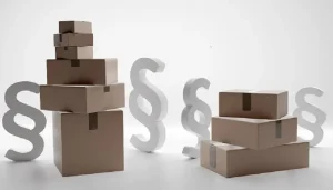 postal parcel logistics shipping parcels 3d-illustration brown packages