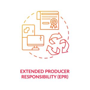 Extended producer responsibility concept icon